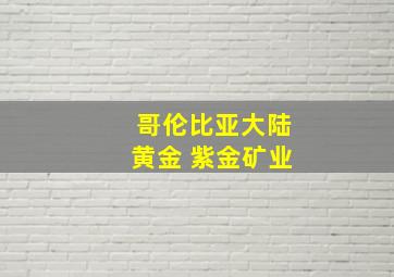 哥伦比亚大陆黄金 紫金矿业